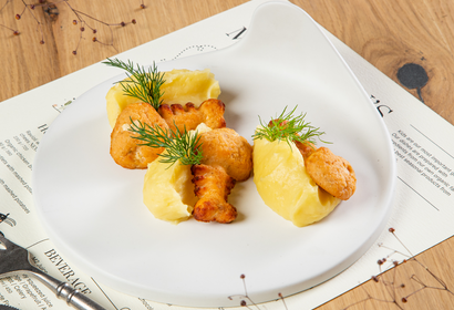 Рыбные котлетки с картофельным пюре