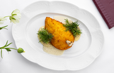 Куриная котлета с камамбером и картофелем